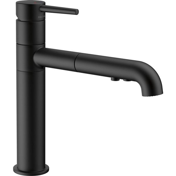 DELTA Trinsic Single Handle Pull-Out Kitchen Faucet - Matte Black