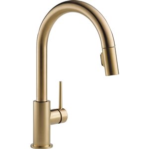 Robinet mitigeur de cuisine Trinsic DELTA à bec rétractable, bronze champagne