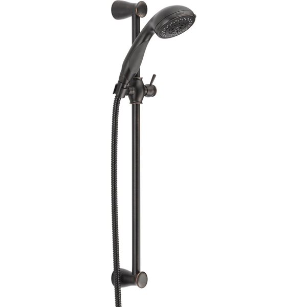 DELTA Premium 3-Setting Slide Bar Hand Shower - Venetian Bronze