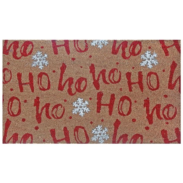 iH casadécor Coir Door Mat Ho Ho Ho