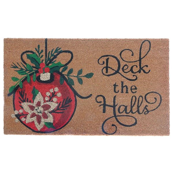 iH casadécor Coir Door Mat Deck The Halls