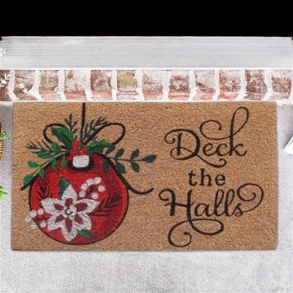 Tapis de porte en coco Deck The Halls par iH casadécor