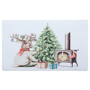 iH casadécor Printed Rubber Mat Fireplace