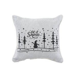 Coussin en tapisserie Let It Snow par iH casadécor 18 X 18 - Lot de 2