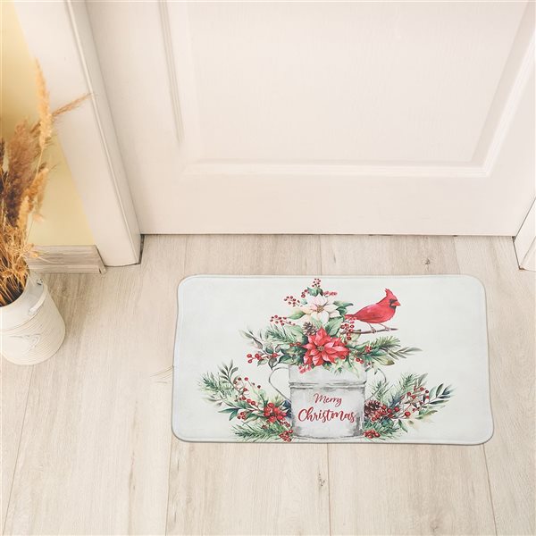 Tapis en mousse à mémoire iH casadécor de forme imprimé floral