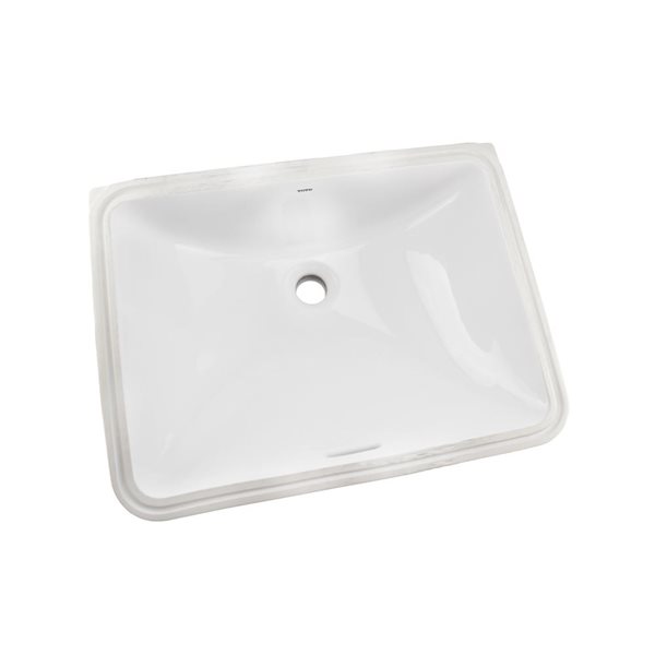 TOTO 20-in Rectangular Undermount Bathroom Sink with CEFIONTECT - Cotton White