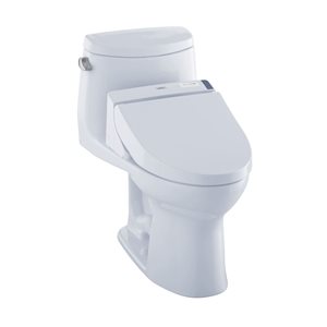 TOTO 1-PC ULTRAMAX II WASHLET+ 1.28 GPF Autoflush - Cotton