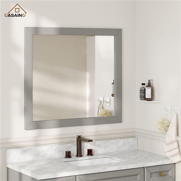 CASAINC Grey Bathroom Vanity Mirror