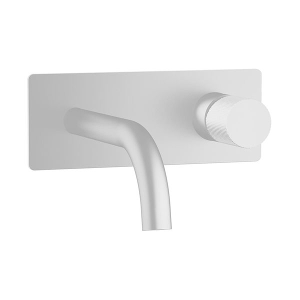 Agua Canada Rosa Matte White 1-Handle Wall-Mount Industrial Bathroom Sink Faucet