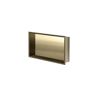 Agua Canada Noah 24 W x 12-in H Brushed Gold Metal Shower Niche