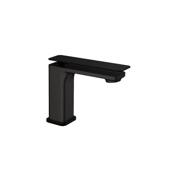 Agua Canada Renato Matte Black 1-Handle Single Hole Deck-Mount Bathroom Sink Faucet