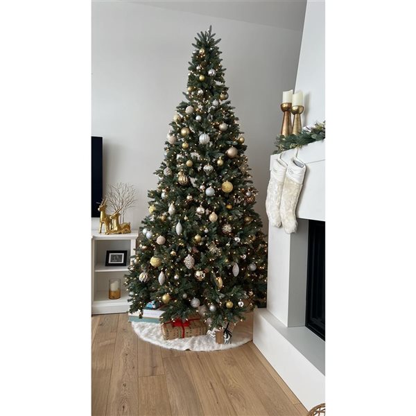 Northlight Real Touch 10-ft Pre-Lit Slim Granville Fraser Fir Artificial Christmas Tree - Clear Lights