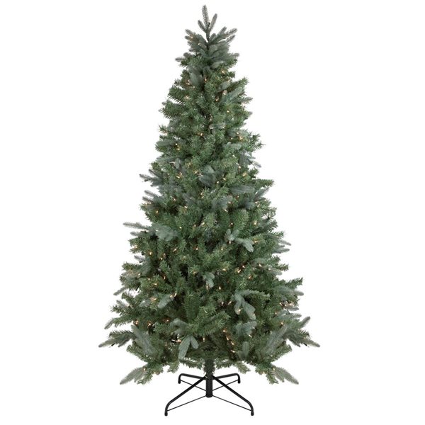 Northlight Real Touch 10-ft Pre-Lit Slim Granville Fraser Fir Artificial Christmas Tree - Clear Lights