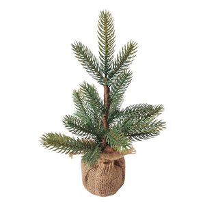 Northlight 10.5-in Pine Tree in Natural Jute Base Christmas Decoration