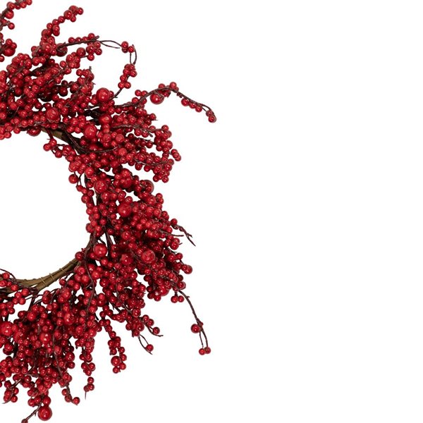 Northlight Unlit Red Berries Artificial Christmas Wreath - 18-in