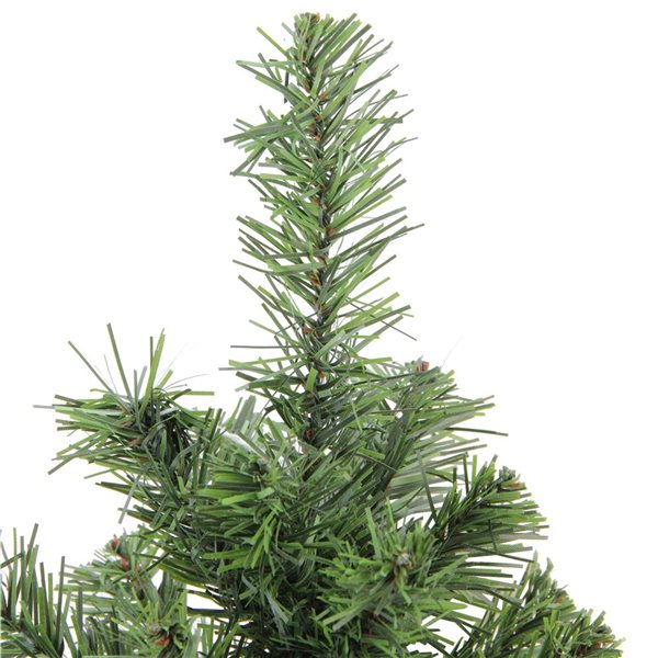 Northlight Mini Canadian Pine Medium Artificial Christmas Tree with Faux Wood Base - 18-in - Unlit