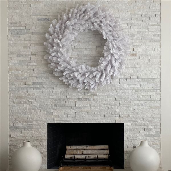 Northlight Unlit Snow White Pine Artificial Christmas Wreath - 48-in