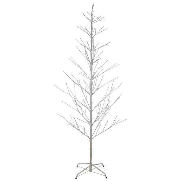 Northlight 6-ft LED Lighted White Birch Christmas Twig Tree - Pure White Lights