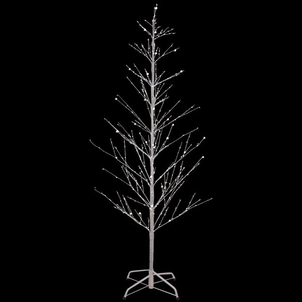 Northlight 6-ft LED Lighted White Birch Christmas Twig Tree - Pure White Lights