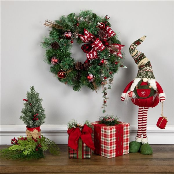 Northlight 16-in Country Mixed Pine  Twig and Pinecone Artificial Christmas Wreath - Unlit