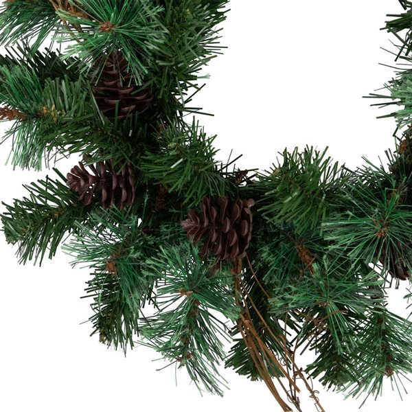 Northlight 16-in Country Mixed Pine  Twig and Pinecone Artificial Christmas Wreath - Unlit