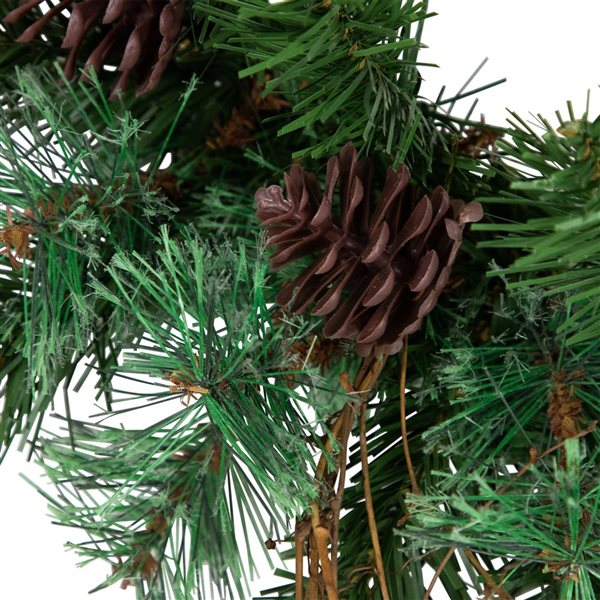 Northlight 16-in Country Mixed Pine  Twig and Pinecone Artificial Christmas Wreath - Unlit