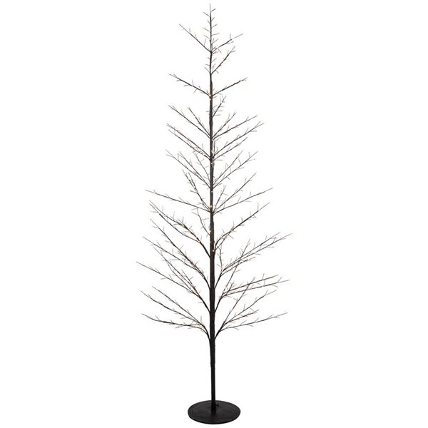 Northlight 7-ft Matte Black Tree Warm White LED Copper Wire Lights