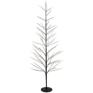 Northlight 7-ft Matte Black Tree Warm White LED Copper Wire Lights