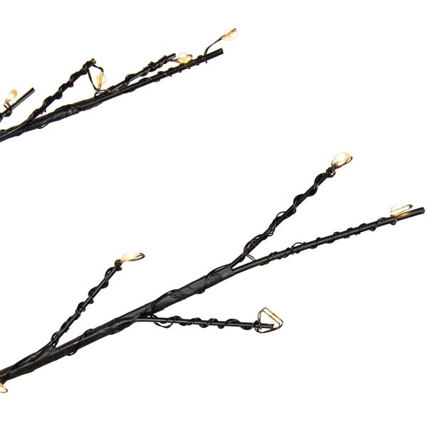 Northlight 7-ft Matte Black Tree Warm White LED Copper Wire Lights