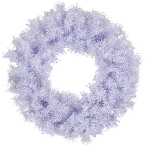 Northlight Unlit Icy White Iridescent Spruce Artificial Christmas Wreath - 18-in