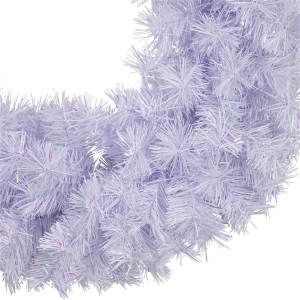 Northlight Unlit Icy White Iridescent Spruce Artificial Christmas Wreath - 18-in