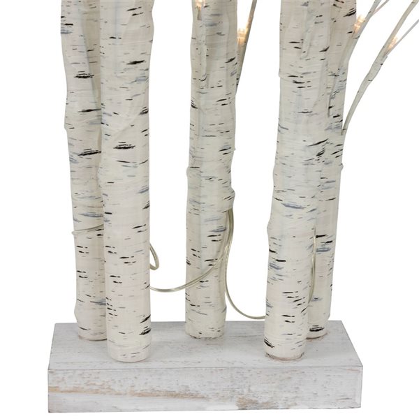 Northlight 4-ft LED Lighted White Birch Twig Tree Cluster Christmas Decoration