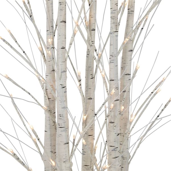 Northlight 4-ft LED Lighted White Birch Twig Tree Cluster Christmas Decoration