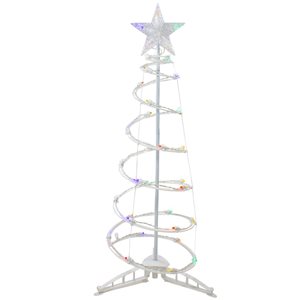 Northlight 3-ft LED Lighted Spiral Cone Tree Outdoor Christmas Decoration  Multi Lights