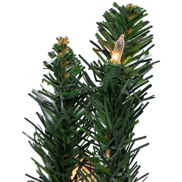 Northlight 3-ft Pre-Lit Buffalo Fir Artificial Christmas Wall or Door Tree  Clear AlwaysLit Lights