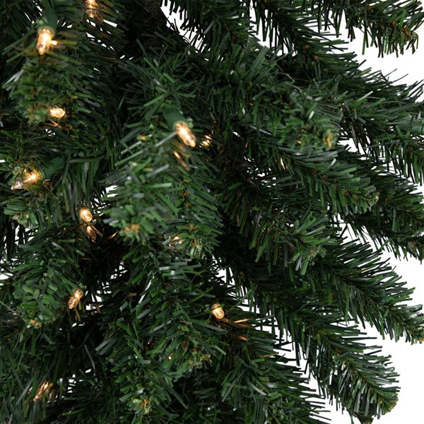 Northlight 3-ft Pre-Lit Buffalo Fir Artificial Christmas Wall or Door Tree  Clear AlwaysLit Lights