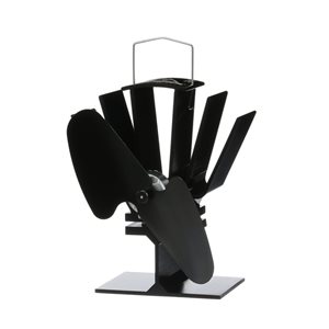 Ecofan Original Mini 85 CFM Black Blade Heat Powered Wood Stove Fan