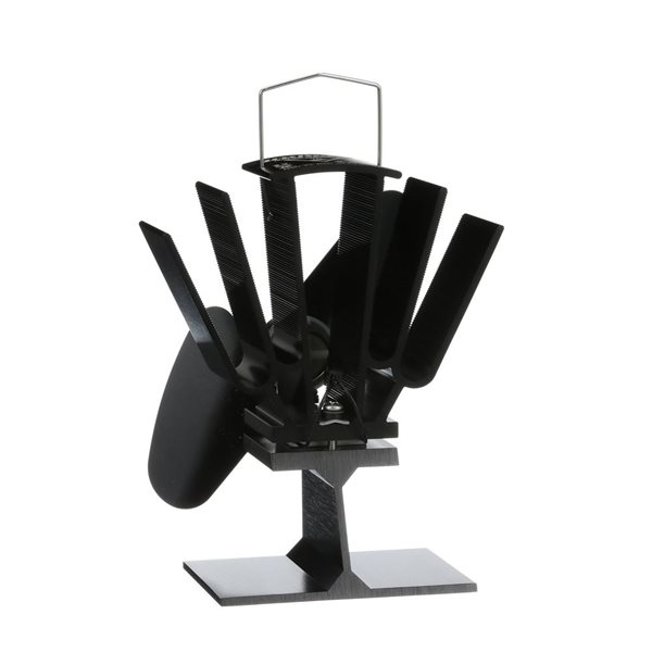 Ecofan Original Mini 85 CFM Black Blade Heat Powered Wood Stove Fan