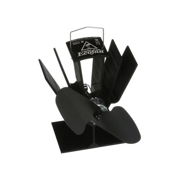 Ecofan Original Mini 85 CFM Black Blade Heat Powered Wood Stove Fan