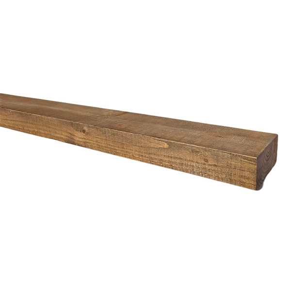 Entrepôt La Grange 5 x 7 x 60-in Whiskey Brown Floating Shelf