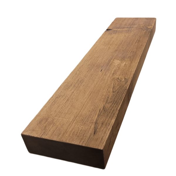 Entrepôt La Grange 36 x 8 x 2-in Whiskey Brown Floating Wood Shelf