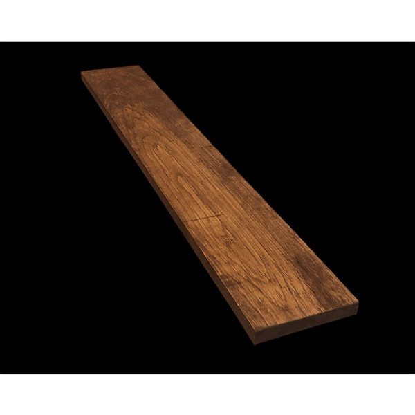 Entrepôt La Grange 36 x 8 x 2-in Whiskey Brown Floating Wood Shelf