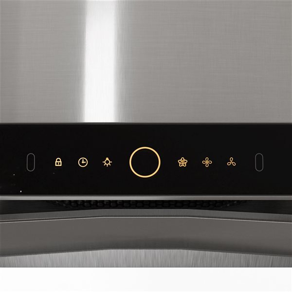 FOTILE 30-in 1200 CFM Stainless Steel Perimeter Vent Wall Mounted Range Hood with DC Motor