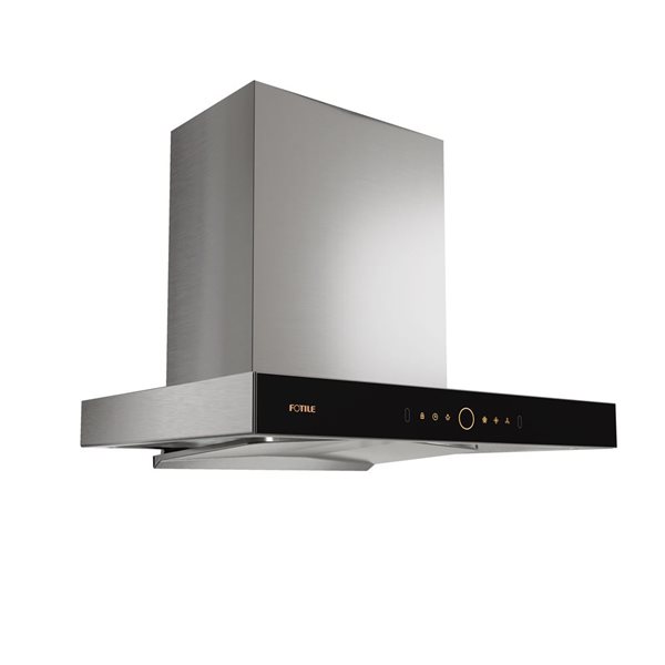 FOTILE 30-in 1200 CFM Stainless Steel Perimeter Vent Wall Mounted Range Hood with DC Motor