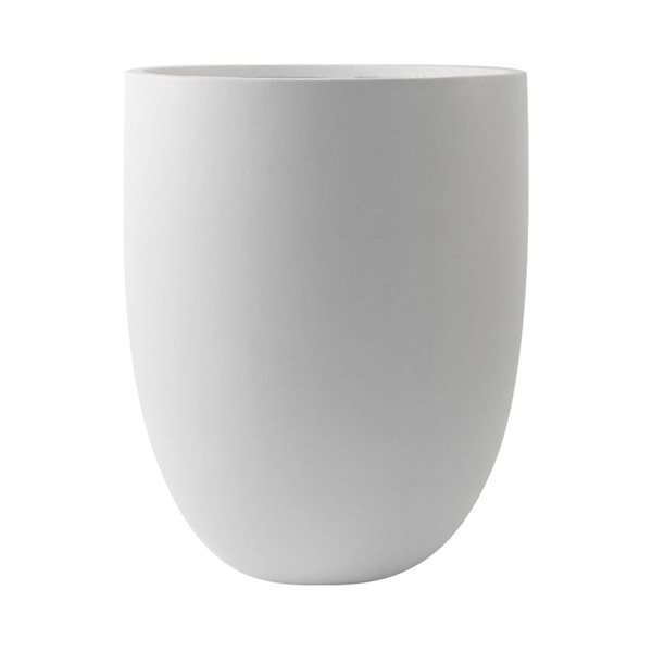 Hudson Home Botaneeka 16.5 W x 20-in H Landon Large White Round Fibreglass Planter