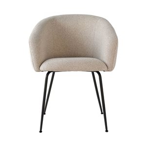 Avenue 25.2 W x 23.6 D x 32.7-in H Oatmeal Chenille Fabric Accent Dining Chair