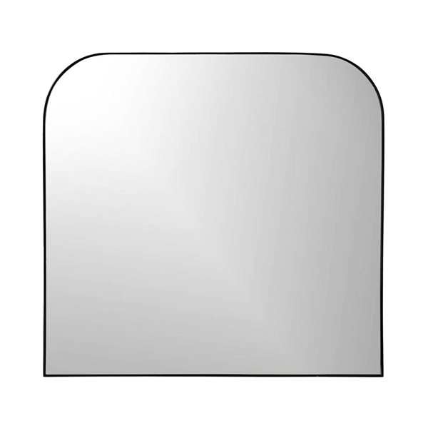 Hudson Home Sierra 36 x 34-in Matte Black Metal Wall-Mount Accent Mirror