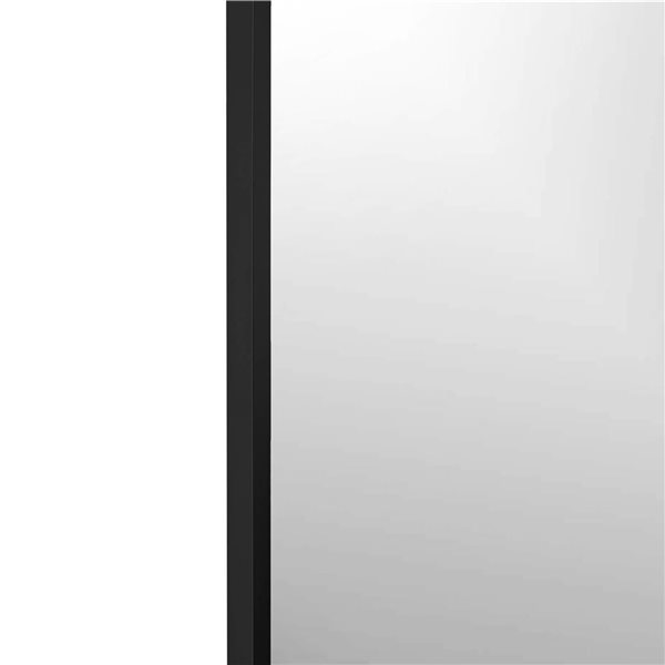 Hudson Home Emerson 20 x 30-in Matte Black Plastic Arched Framed Wall-Mount Accent Mirror