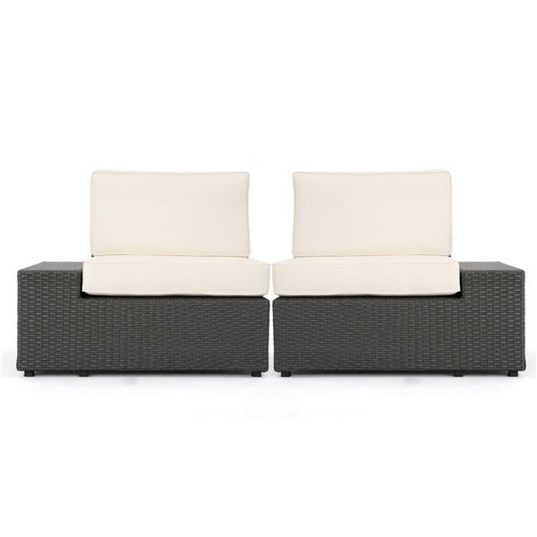 Fauteuils blancs Santa Cruz de Flynama, gauche et droit