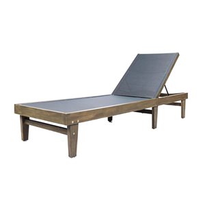 Flynama Summerland Chaise Lounge - Dark Grey Mesh